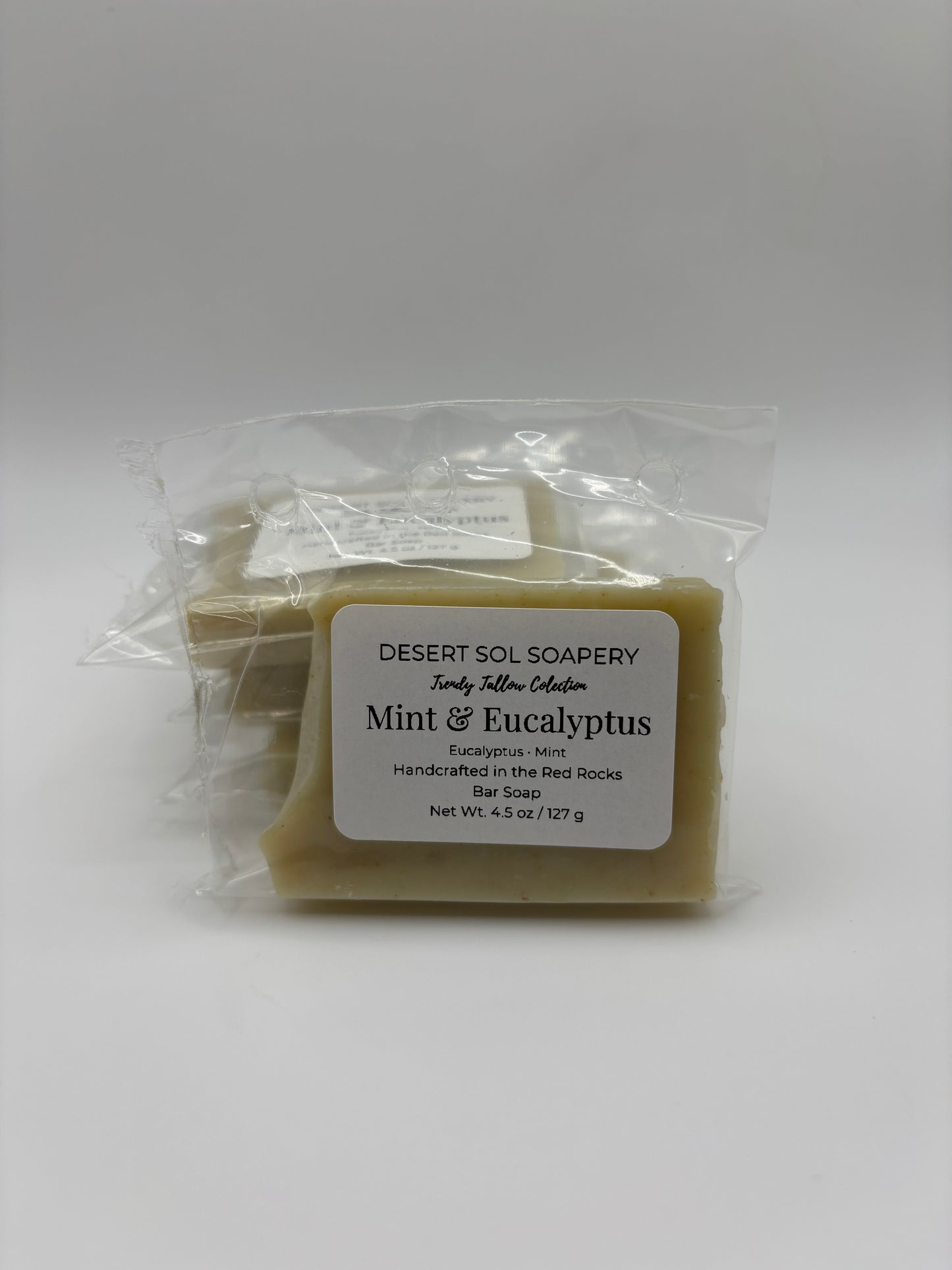 Mint + Eucalyptus- Tallow Bar - 1 oz Travel Bar