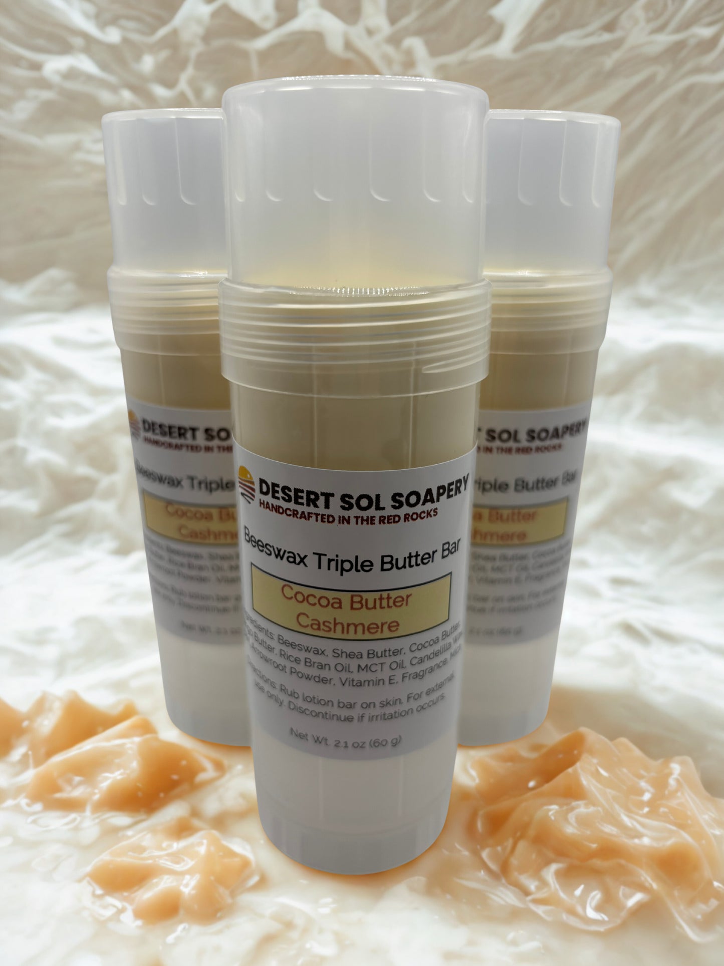 Beeswax Triple Butter Solid Lotion Twist-Up Tube 2.1 oz