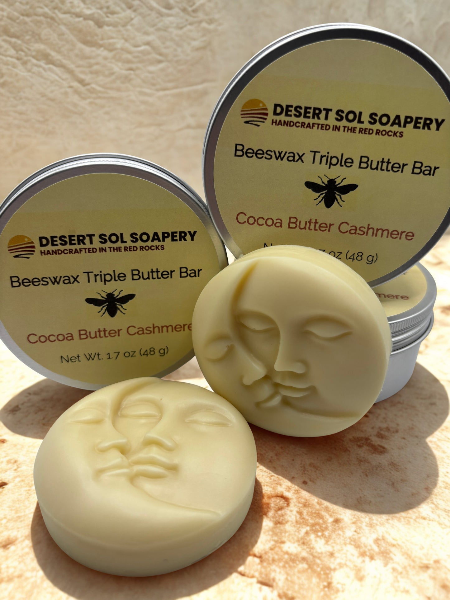 Beeswax Triple Butter Solid Lotion Bar - Sun & Moon 1.7 oz