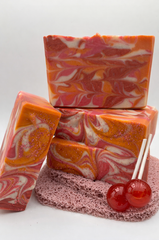 Cherry Lollypop - Cold Processed Soap