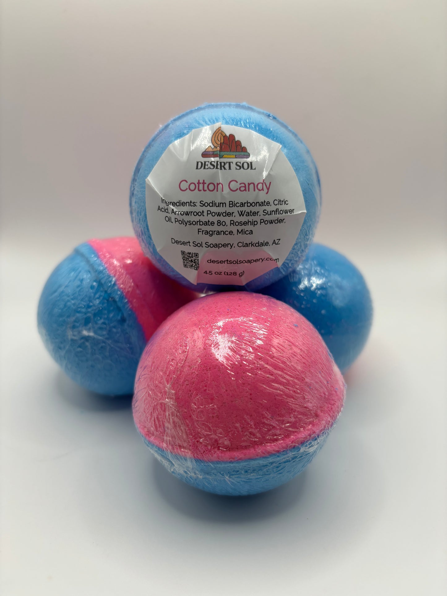 Cotton Candy Bath Bomb 4.5 oz Round