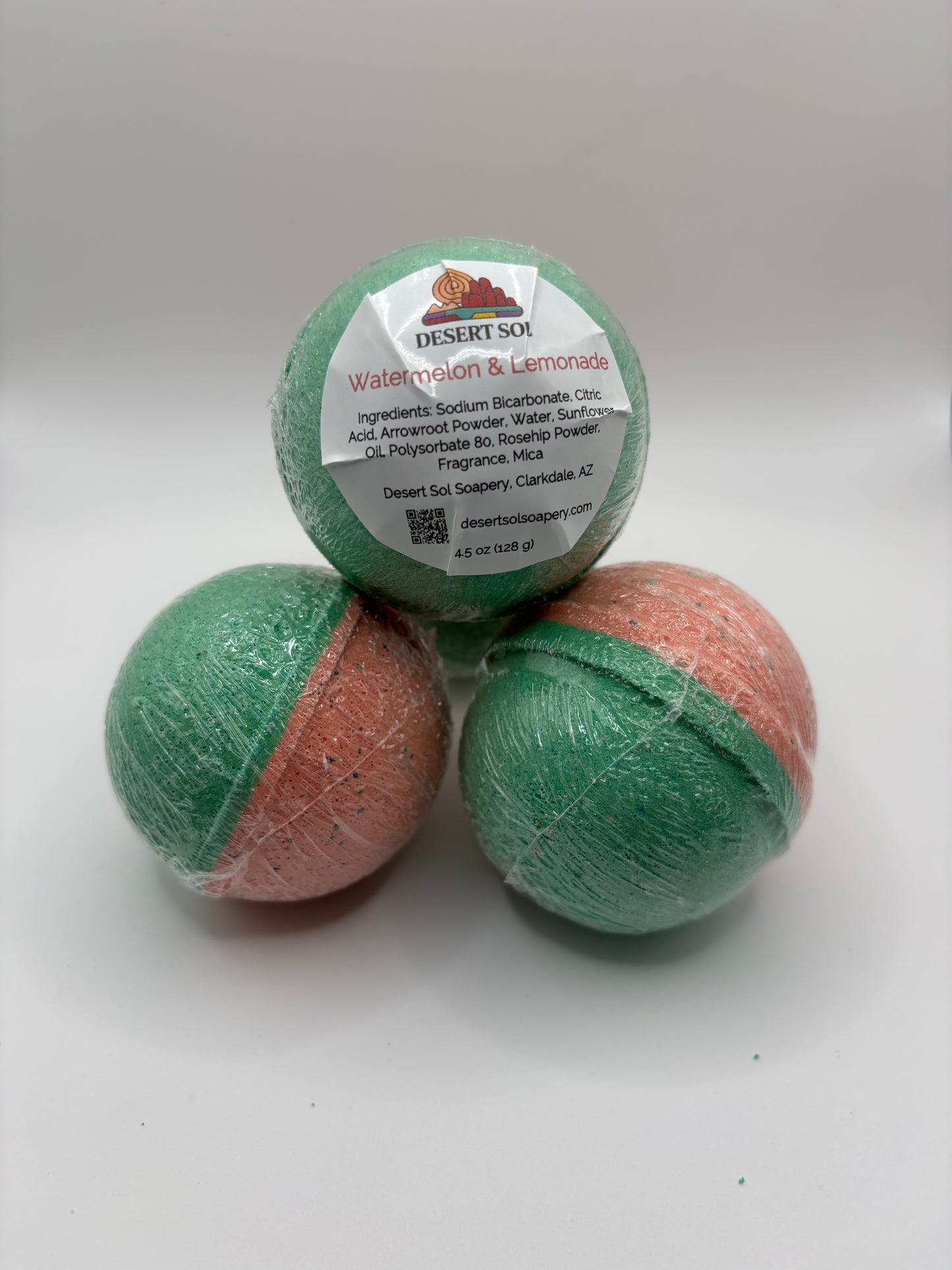 Watermelon & Lemonade Bath Bomb 4.5 oz Round
