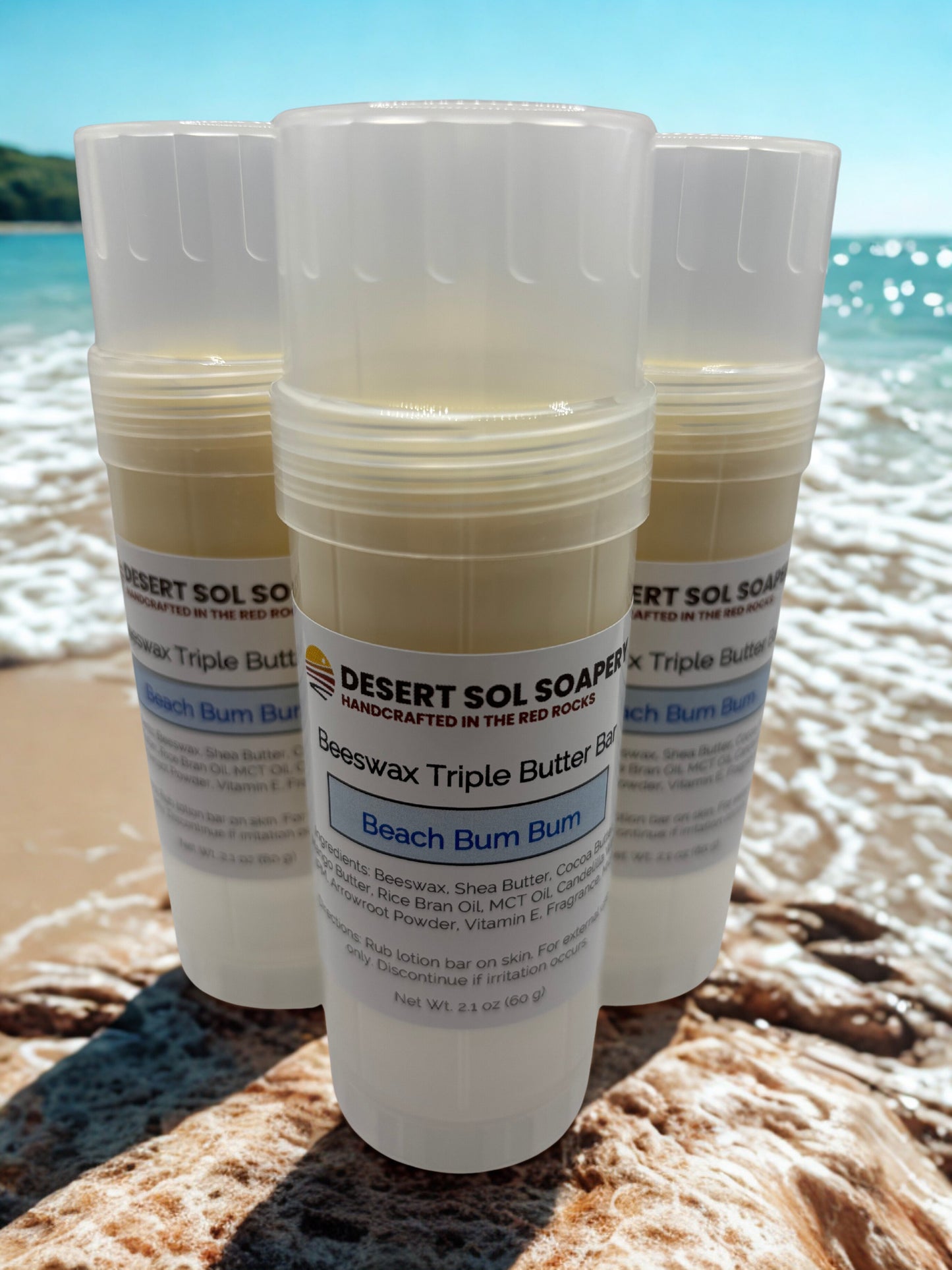 Beeswax Triple Butter Solid Lotion Twist-Up Tube 2.1 oz