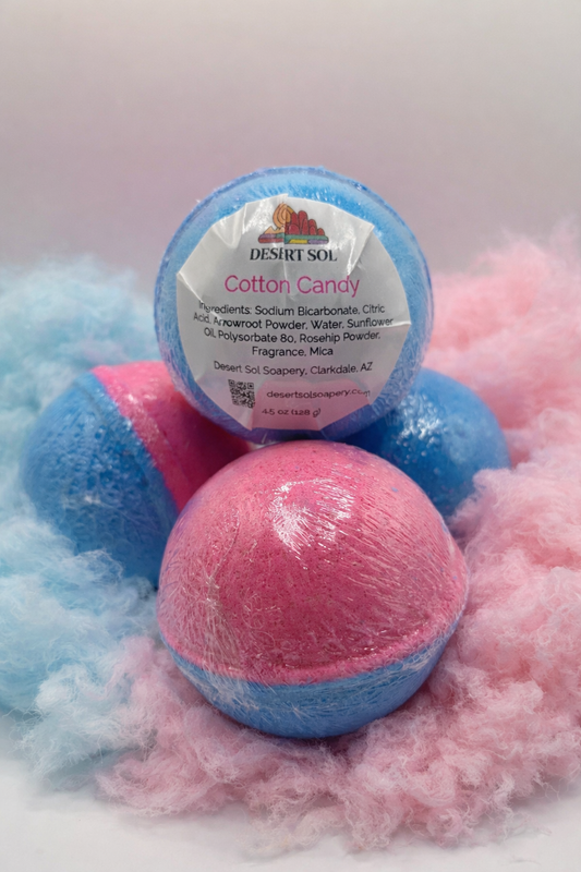 Bath Bombs - 4.5 oz Round - Cotton Candy