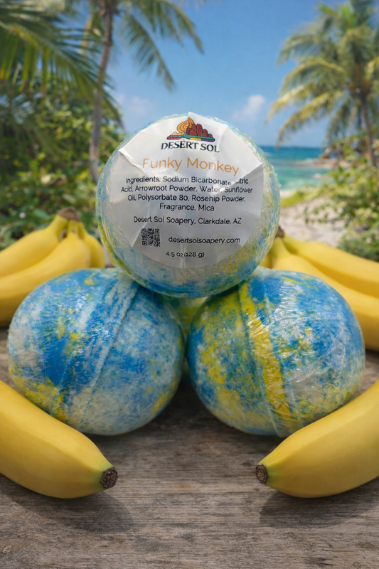 Bath Bombs - 4.5 oz Round - Funky Monkey