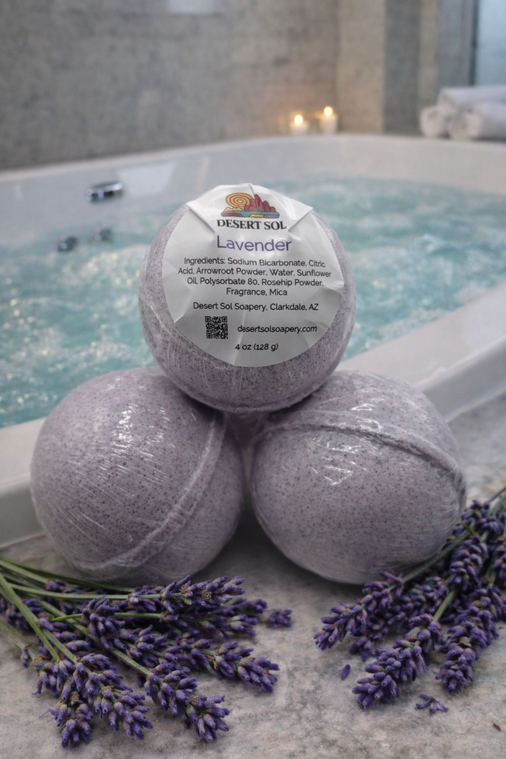 Lavender Bath Bomb 4.5 oz Round
