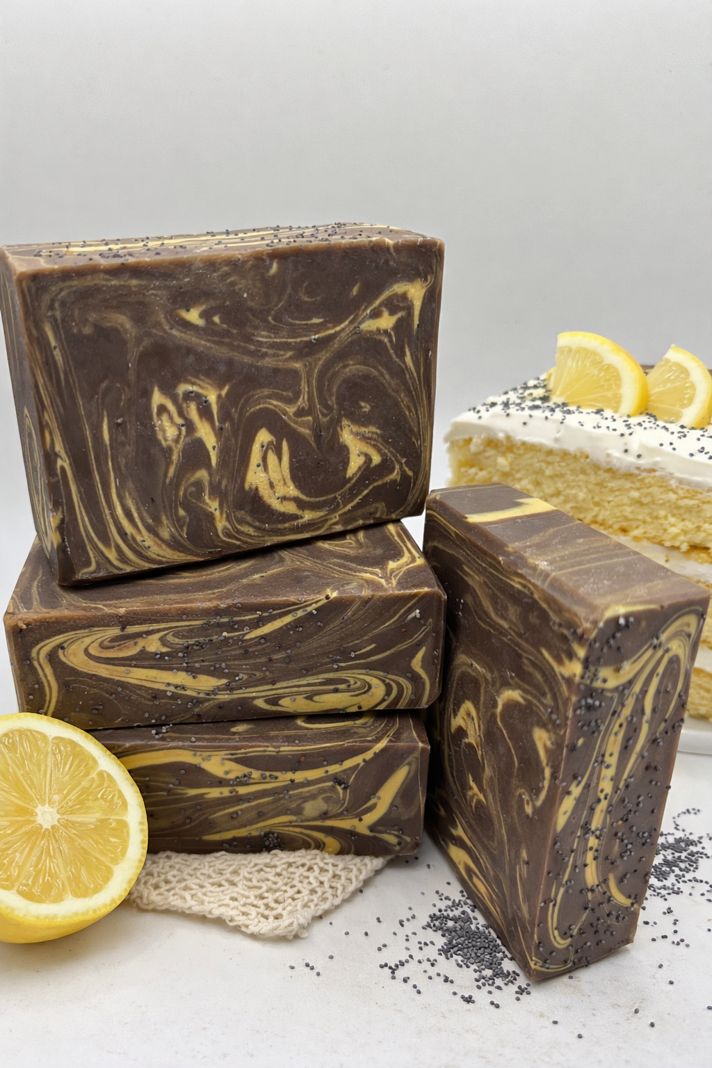 Lemon & Poppyseed Cake - Cold Processed Soap - ON SALE