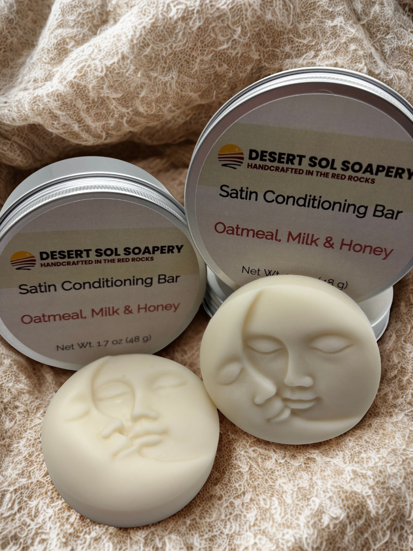 Satin Conditioning Solid Lotion Bar - Sun & Moon 1.7 oz